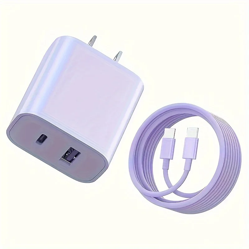 20W USB C fast Charger Block Dual Port with 6FT - Image 8