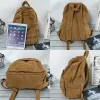 Fabric School Bag Canvas Laptop Bag - Thumbnail Image 5