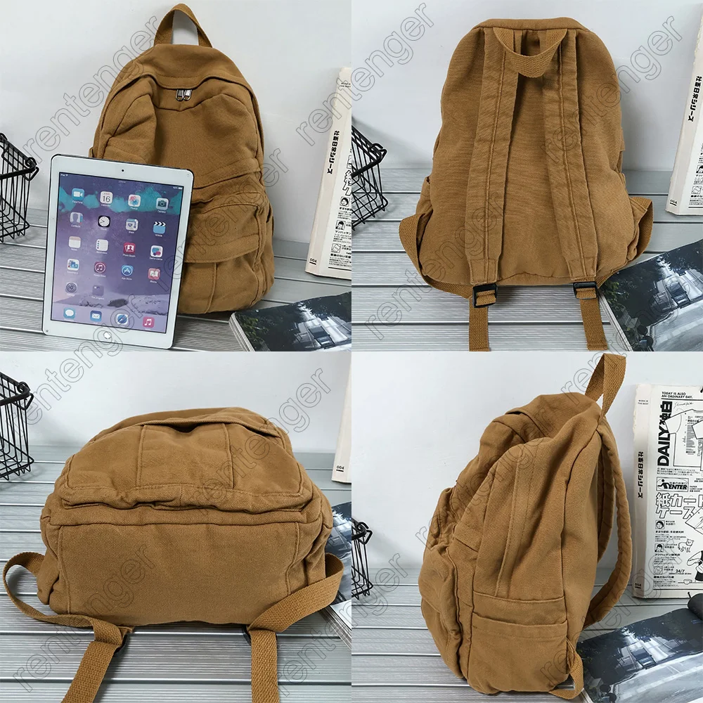 Fabric School Bag Canvas Laptop Bag - Image 5