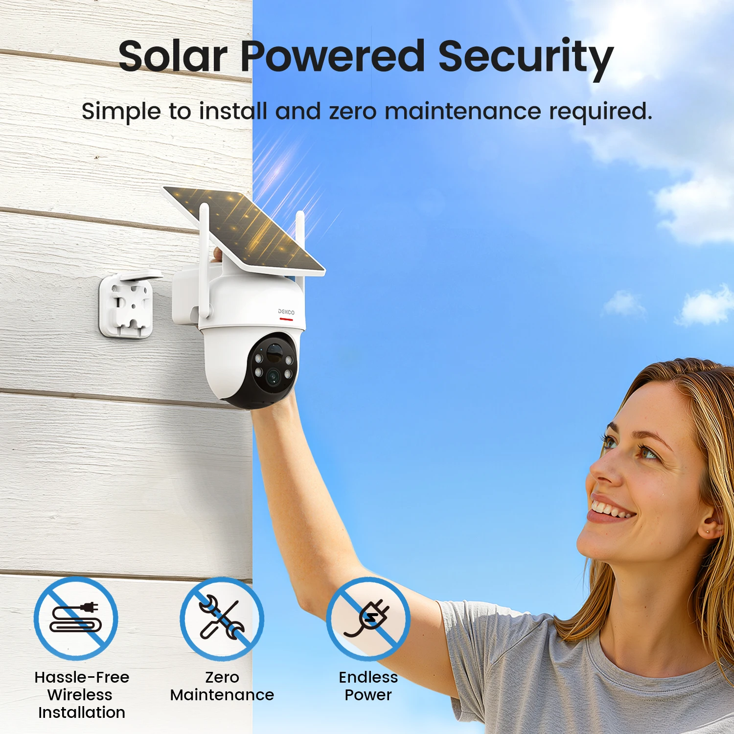 Dekco 3MP Solar Camera System 4 Cams Kit - Image 2