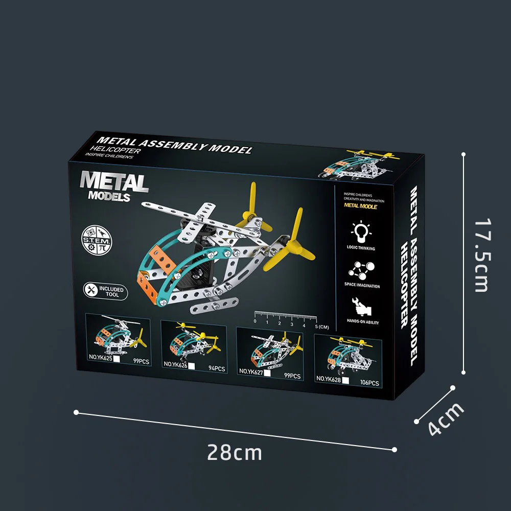 Metal Assembly Helicopter Model with Dual Propellers, - Image 6