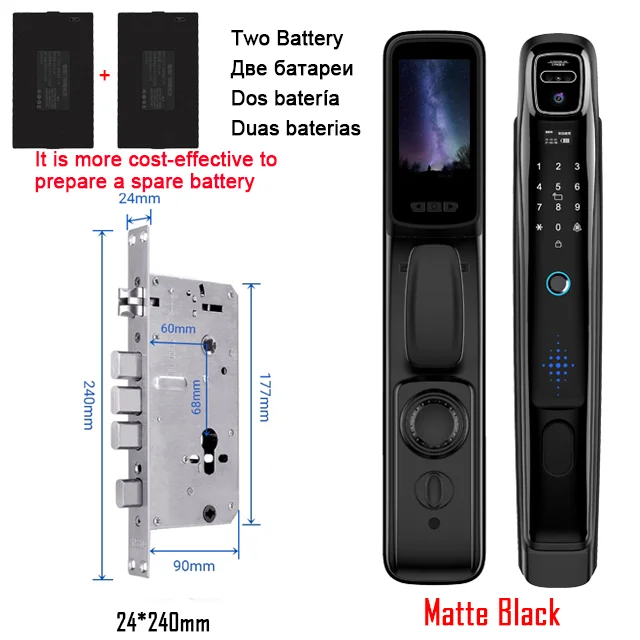 Wifi Tuya APP Face Recognition Smart Door Lock - Image 7